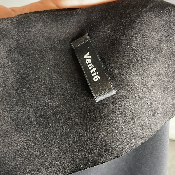 Venti 6 Black Faux Suede Coat Jacket Size Medium - Picture 4 of 7